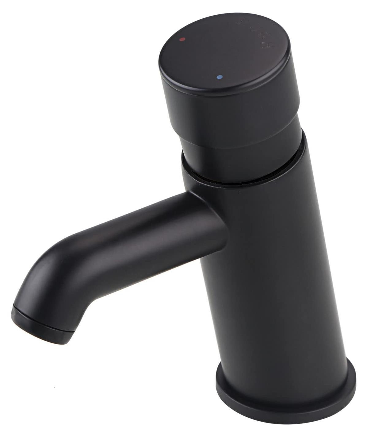Dripio Wasbakmengkraan met automatische afsluiting, zwart, 1/2"