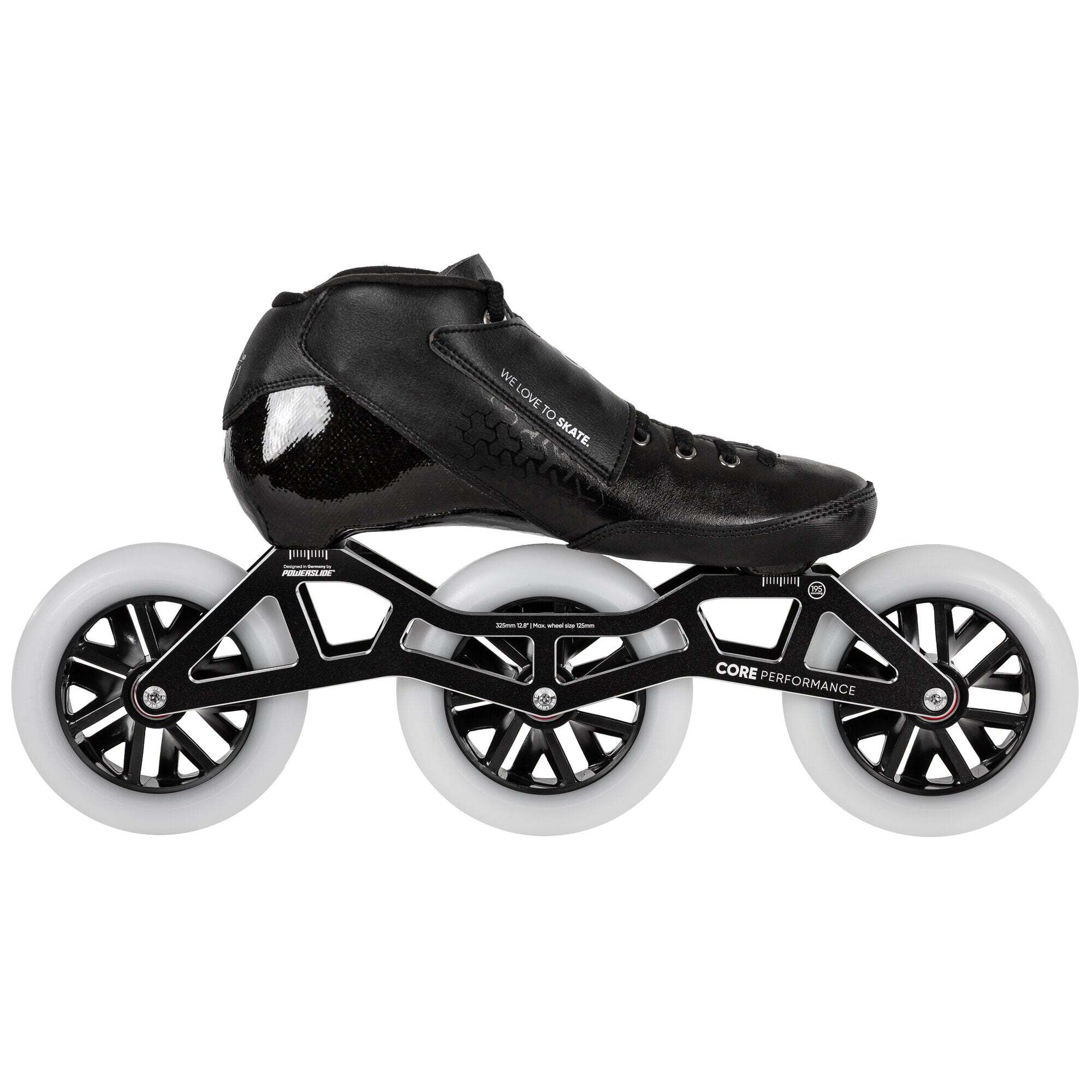 Powerslide Speedskate Core Performance Black 3X125, für Marathon, für Damen und Herren