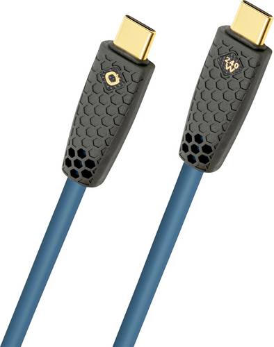Oehlbach USB-C Kabel USB-C Stecker 0.5m Petrol Geflechtschirm, vergoldete Steckkontakte D1C9565