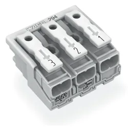 Wago 294-4043 Leuchtenanschlussklemme,Drücker extern,ohne PE-Kontakt,weiß 2944043  - 500 Stück