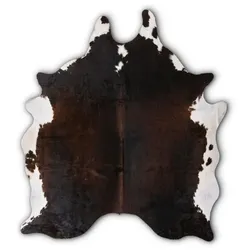 Fellteppich 150 x 230 cm Fell Schwarz, Weiß Schwarz / Weiß-Schwarz