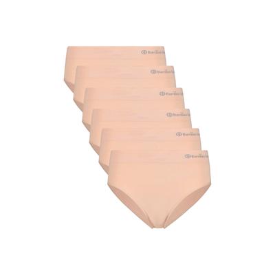 Slip BAMBOO BASICS "Slip BELLE 6er Pack", Damen, Gr. M, beige (nude), Obermaterial: 80% Viskose CV. 13% Polyamid PA. 7% Elasthan EL., Unterhosen Slip
