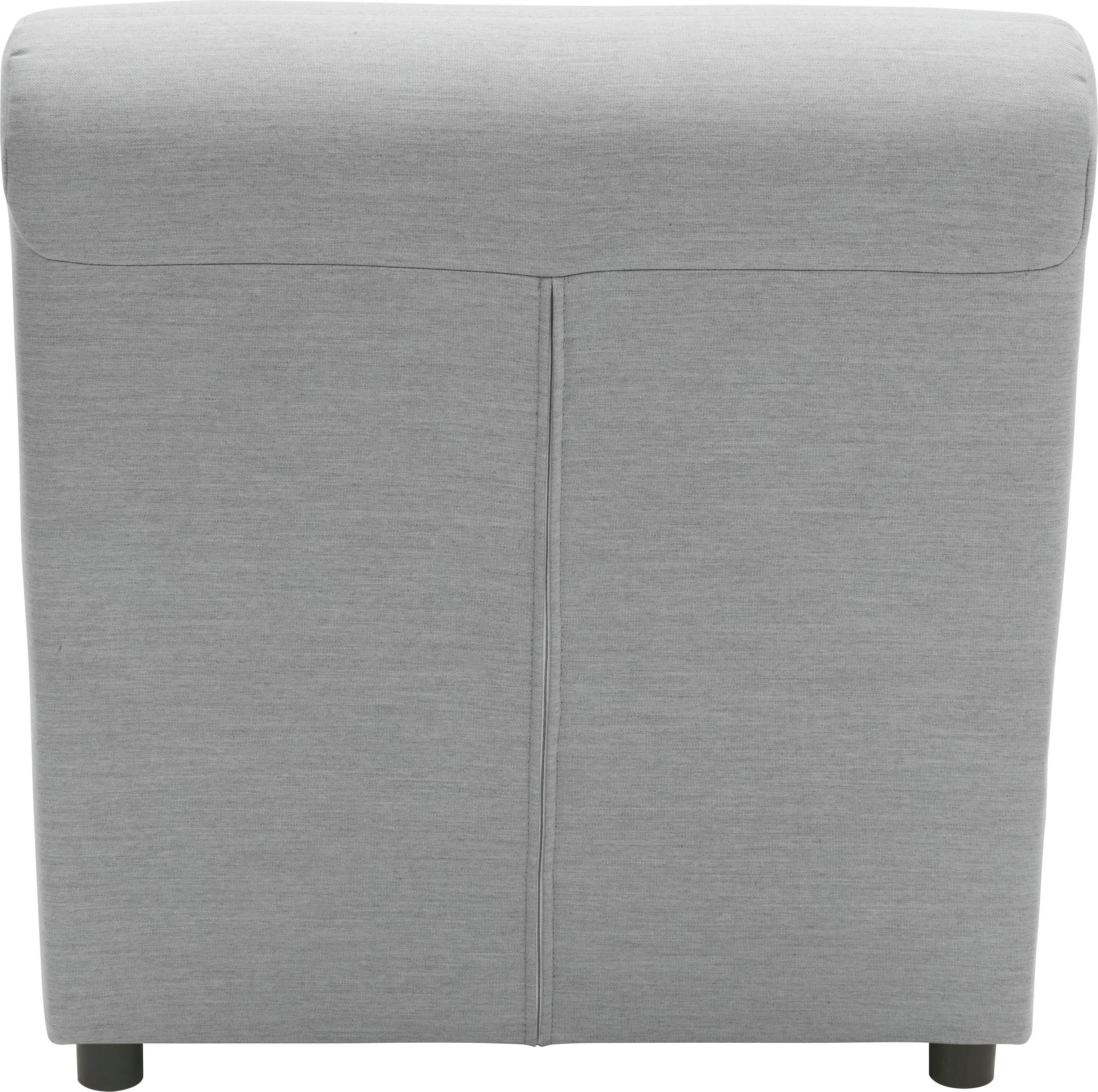 Sofaelement DOMO COLLECTION "Soleil, pflegeleichter und wetterfester Bezug", silber, B:73cm H:80cm T:152cm, 100% Olefin, Polsterelemente, Sofaelement, Outdoor, besonderes Design und Formgebung, individuell erweiterbar silber Flachgewebe