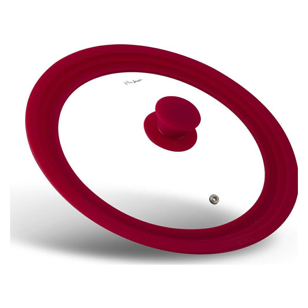 Lamart Universal Cover / 24-28cm / Glas / klar-rot (24 cm, Glas) (8590669344413)