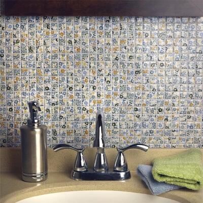 "Merola Tile Spring Flower 12"" x 12"" Porcelain Floor and Wall Tile"