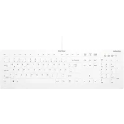 Cherry ACTIVE KEY MTA AK-C8112 Corded DE-Layout weiss (DE, Kabelgebunden), Tastatur, Weiss