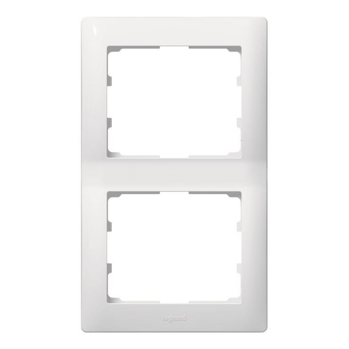 Legrand Galea Rahmen 2fach 771006 ultraweiss senkrecht (771006)