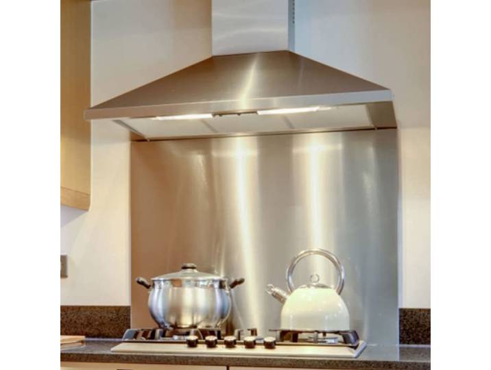 Fond de hotte - NORDLINGER PRO - Dosseret en acier inoxydable - 90x70 cm - Finition Inox