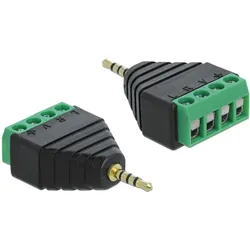 Delock Adapter Klinke Stecker 2,5 mm > Terminalblock 4 Pin