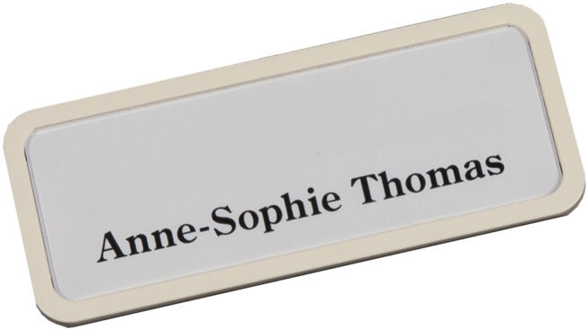 Plaque nominative Eichner magnétique 81 x 33 mm blanche (9218-03004)