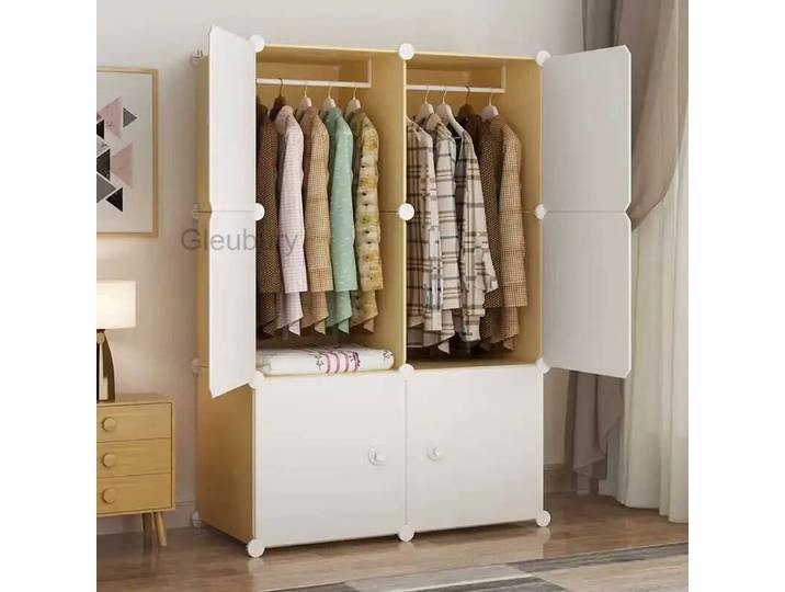 Armoire simple à assembler, organisateur de rangement, petite armoire européenne, étagère, boîte de rangement en plastique pour enfants, placard de chambre, rangement portable