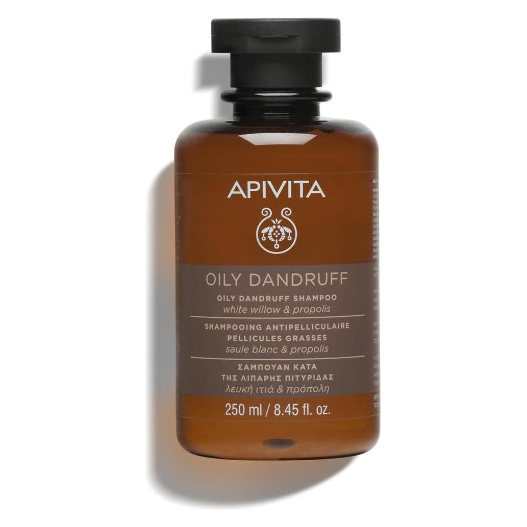 Apivita Fettige Schuppen Shampoo mit weisser Weide und Propolis 250ml (Flüssiges Shampoo, 250 ml) (5201279080402)