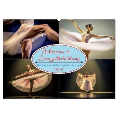 Ballerinas in - Langzeitbelichtung (Wandkalender 2027 DIN A2 quer), CALVENDO Monatskalender