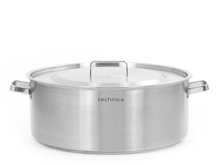 TECHNICA Topf Induktion 39,3 l – Kochtopf Groß ⌀500 mm aus Edelstahl mit Deckel Kapselboden Für alle Herdarten Spülmaschinengeeignet Hitzefeste Griffe – Ohne Nickel – Profiqualität