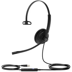 Yealink UH34 Lite Mono Teams (Kabelgebunden, USB-A, Microsoft Teams), Office Headset, Schwarz