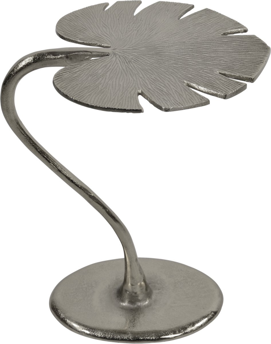 Lesliliving Monstera bijzettafel zilver 48 cm