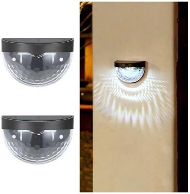 Uplifted Finds 2 Pack Outdoor Solar Wall Lamps   Waterproof LED Lights For Yards, Fences & Driveways white Light