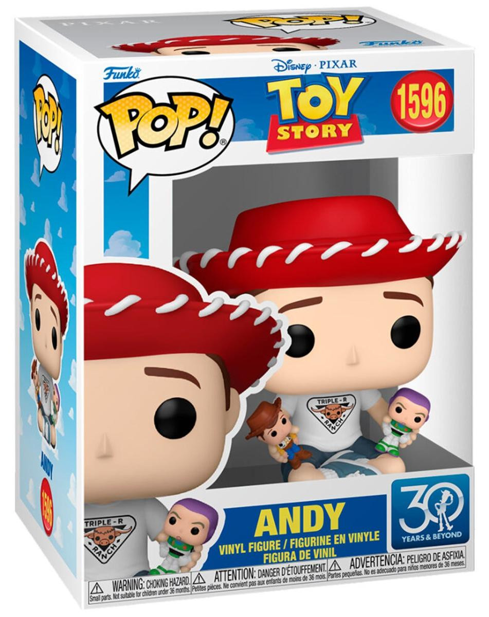 Funko Pop! Disney Toy Story 30-jarig jubileum Andy met Woody & Buzz nummer #1596