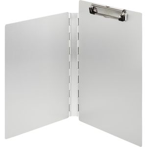 Läufer Klemmbrett 22017, A4, Aluminium, mit Schutzklappe, silber
