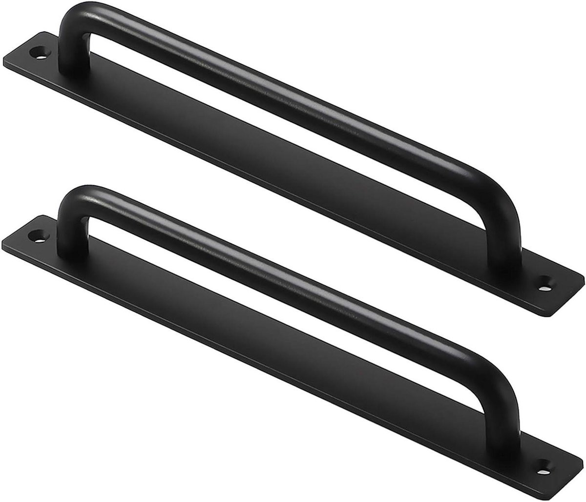 Zwarte aluminium trekgrepen voor keuken en meubels met een gatafstand van 160mm
