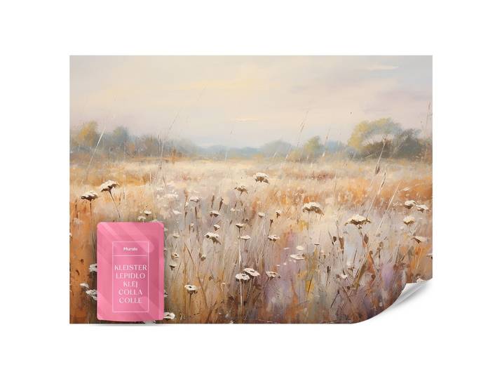 FOTOTAPETE für Esszimmer Wiese Pflanzen Retro Stil 200x140