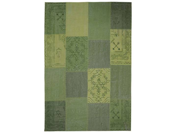 Teppich KAYOOM Lyrical 210 , grün (multi, grün), B:120cm H:13mm L:170cm, Baumwolle, Teppiche, Teppich, Handgefertigt, hochwertig verarbeitetes Unikat im Antik-Design