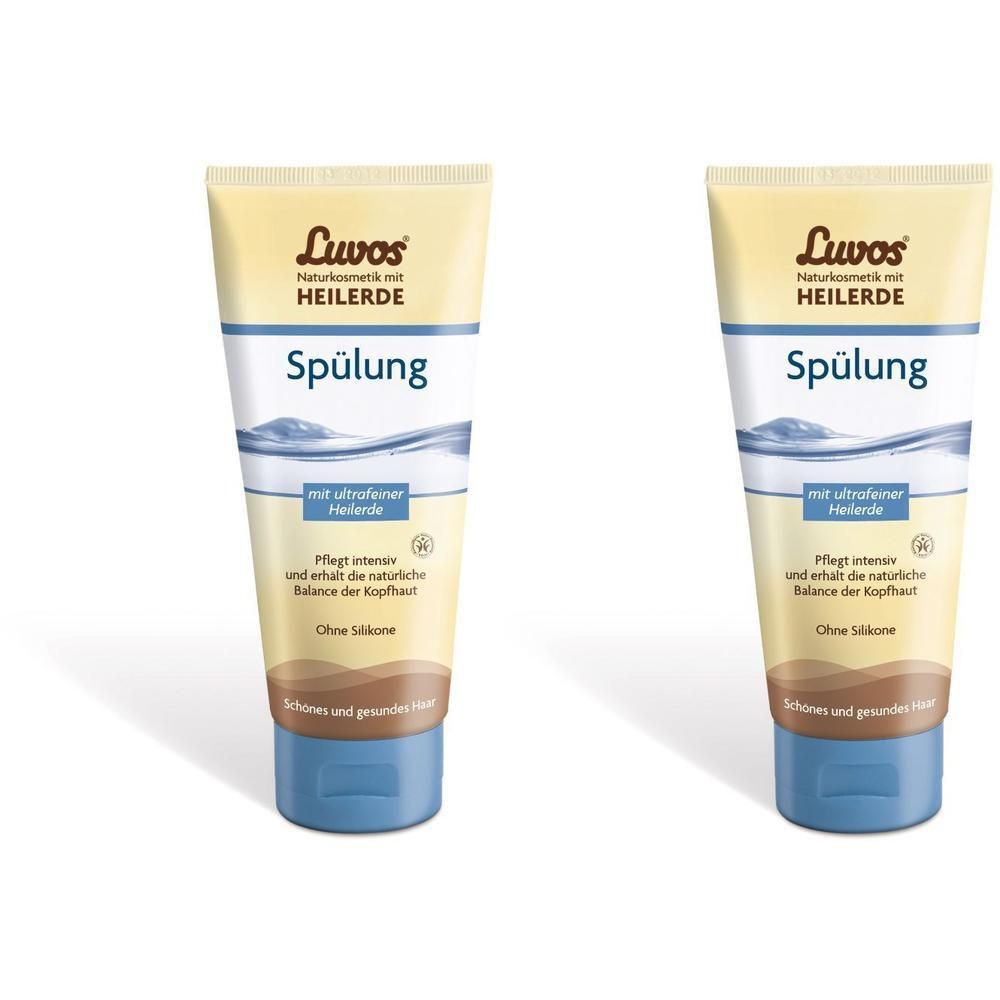 Luvos Naturkosmetik mit Heilerde Spülung 2x 2x200 ml Haarspülung