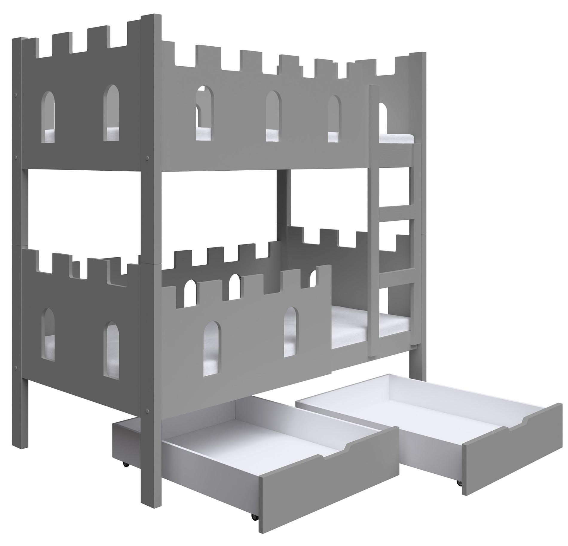 Selsey Castelo - Etagenbett, Grau, 75x180 cm