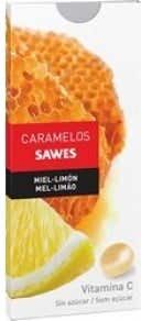 Sawes Caramelos balsámicos sin azúcar sabor Miel Limón con Vitamina C en blister 22g