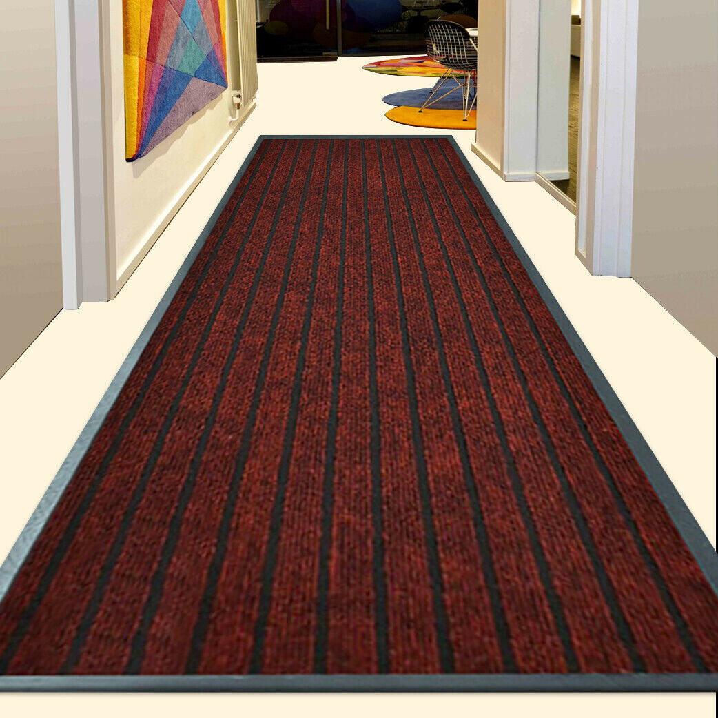 Quality & Style Non-Slip Indoor Outdoor Door Mat Green Reunner 80 x 300 cm