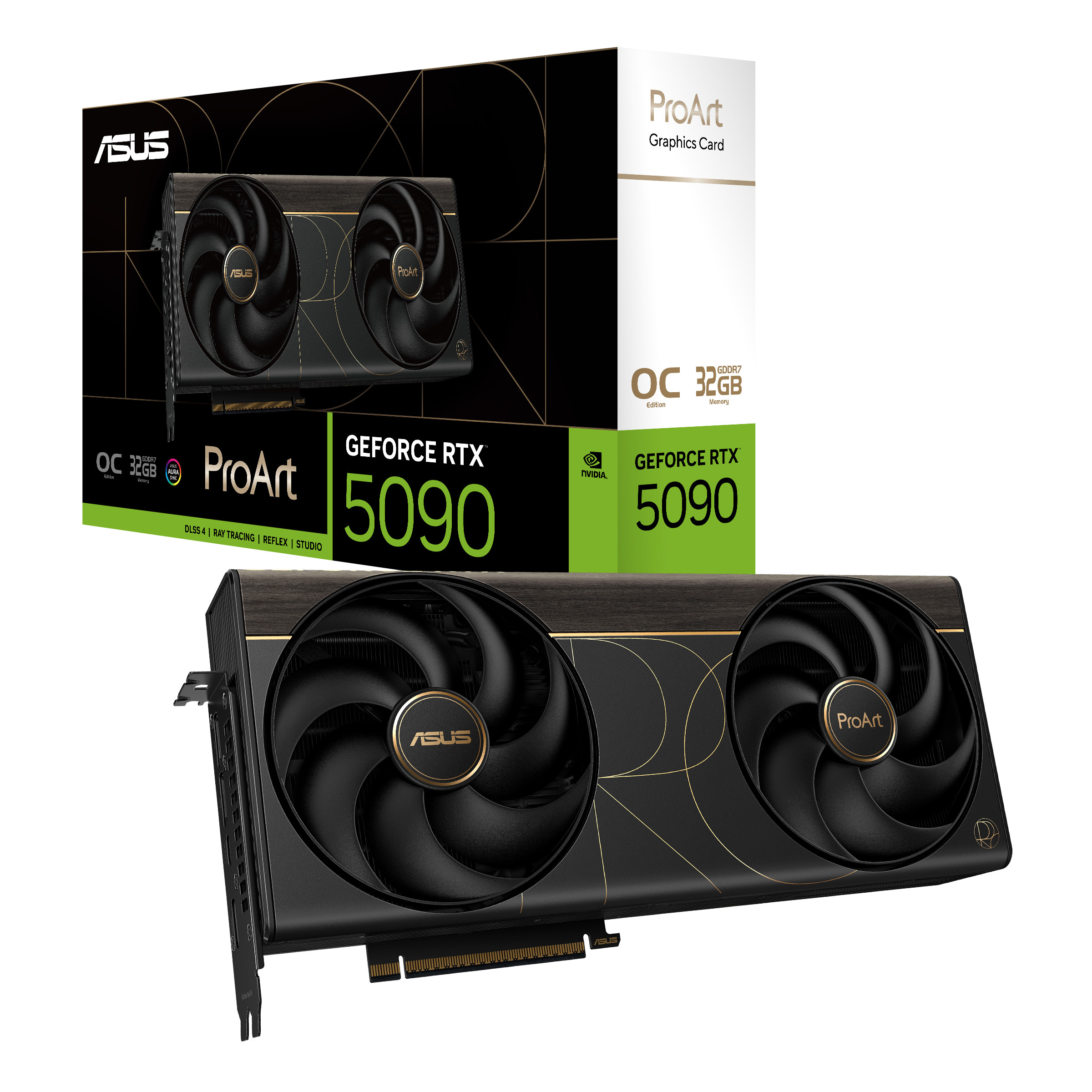 ASUS PROART GeForce RTX 5090 PROART-RTX5090-O32G Grafikkarte 32GB GDDR7, 1xHDMI, 2xDP, USB-C 90YV0P00-M0NA00