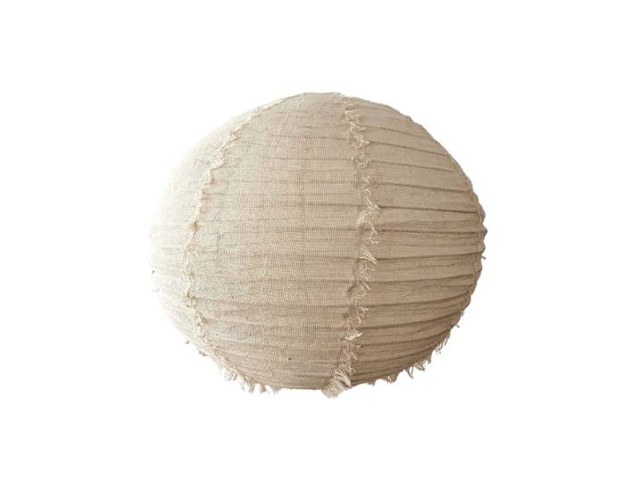 Suspension luminaire en lin écru 80X80cm