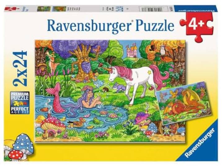 Kinderpuzzle 2x24 Teile - Magischer Wald
