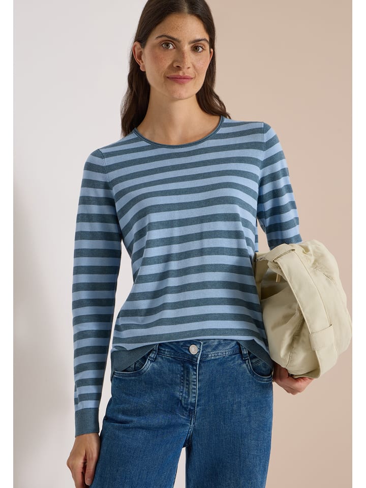 Cecil Pullover in Hellblau/ Blau - L