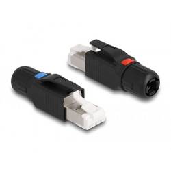 Delock 86965 RJ45 Stecker feldkonfektionierbar Cat.6A 86965 RJ45 Stecker Polzahl Sensoren 8P8C Schwarz 1 St.