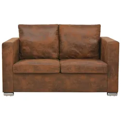 vidaXL 2-Sitzer Sofa 137 x 73 x 82 cm Künstliches Wildleder