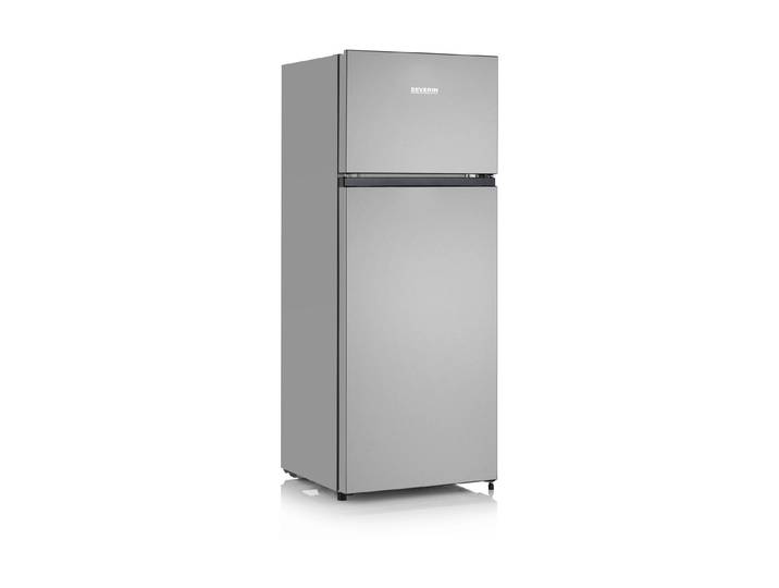 SEVERIN Kühlschrank DT 8761 Silber Rechts Wechselbar , Energieeffizienz: E, silber, B:55cm H:143,4cm T:54,2cm, Kühlschränke, Kühlschrank