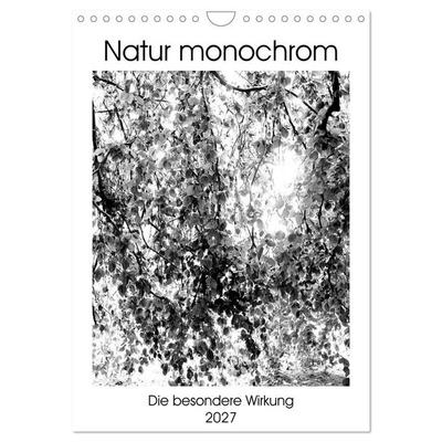 Natur monochrom Die besondere Wirkung (Wandkalender 2027 DIN A4 hoch), CALVENDO Monatskalender