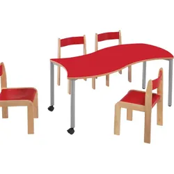 Rechtecktisch in Wellenform