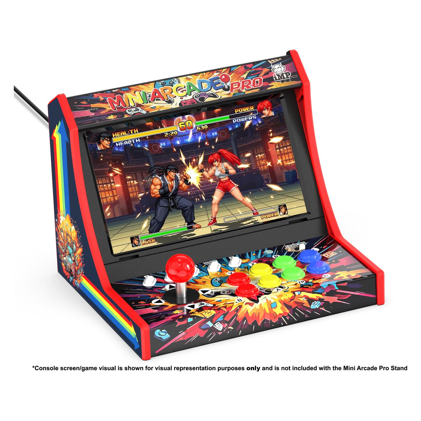 IMP Tech - Mini Arcade Pro Retro Game Cabinet for Switch 2, Switch and OLED - Black/Red (NSWALLARCPRO)