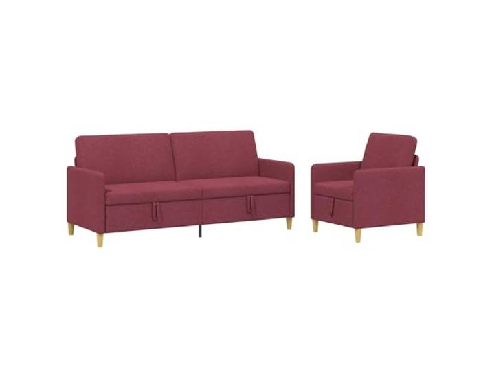 PUGYNBK Sofa mit Stauraum, 2 Stück, weinrot, Polyester, Metallrahmen Aufklappbarer Sitz, versteckte Aufbewahrung, abnehmbare Bezüge, einfache Reinigung, vielseitige Verwendung im Wohnzimmer oder