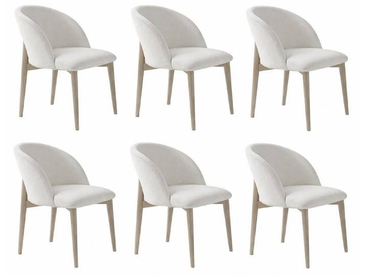 JVmoebel Esszimmerstuhl Weißes Stuhlset gepolsterter Stuhl Esszimmerstuhl Küchenstuhl, Made in Europa