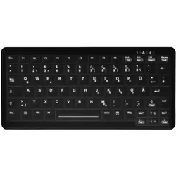 Cherry Hygiene Mini Notebook Style (US, Kabelgebunden), Tastatur, Schwarz