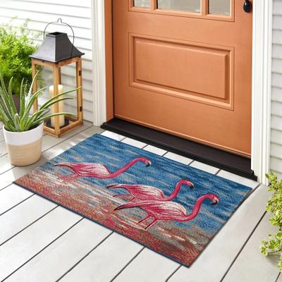 Lush Decor Esencia Flamingos Indoor/Outdoor Mat