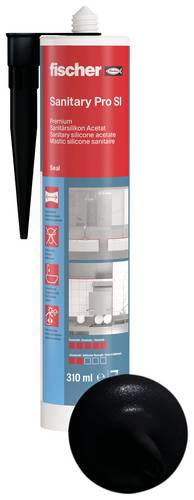 Fischer DSSA Sanitär-Silikon Herstellerfarbe Schwarz 053120 310ml