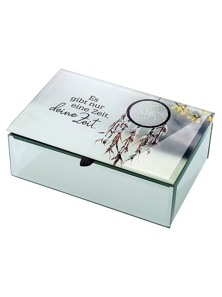 GILDE Schmuckkästchen "Es gibt nur eine Zeit, deine Zeit" in Silber - (L)10 cm - onesize