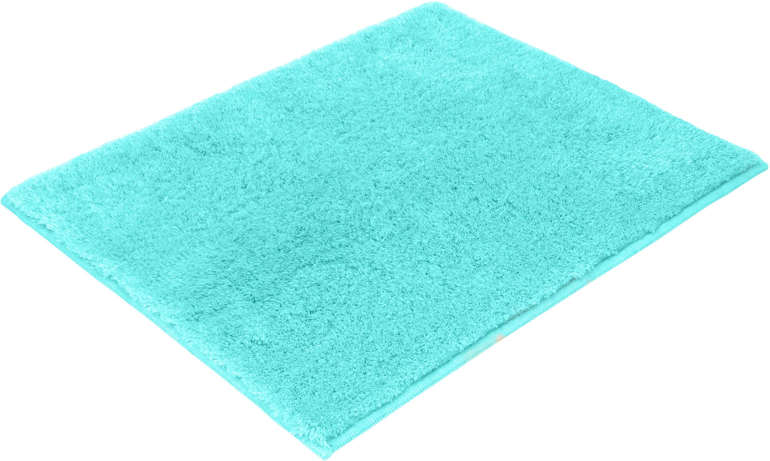Badematte VOSSEN "Timeless", blau (light azure), H:10mm, Polyacryl, Badematten, Badematte light azure rechteckig (50cm x 60cm ), 1 Stk.