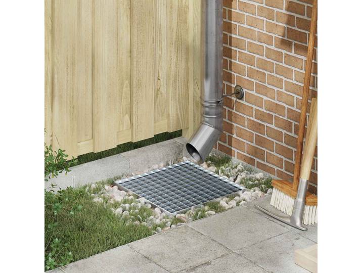 vidaXL Gitter Silber 40 x 40 x 2 cm Feuerverzinkter Stahl