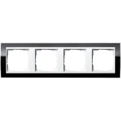 Gira, Zubehör Schalterprogramm, 4fach Rahmen Event Klar, Standard 55, System 55 Schwarz 0214733