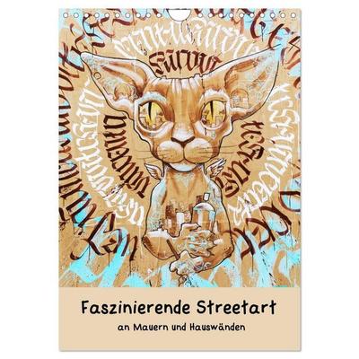 Faszinierende Streetart an Mauern und Hauswänden (Wandkalender 2027 DIN A4 hoch), CALVENDO Monatskalender